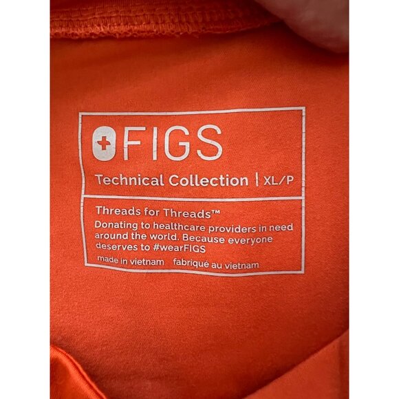 Figs Orange Red Drawstring Jogger Scrub Pants With Pockets For Women Size XL - Picture 7 of 8